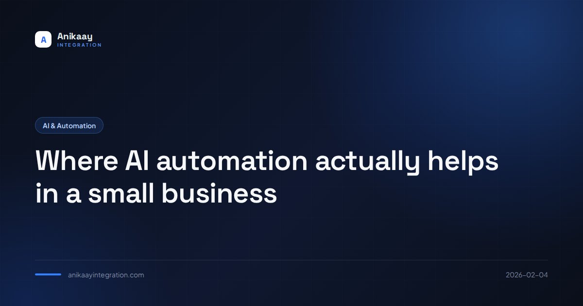 Where AI automation actually helps in a small business Where AI automation actually helps in a small business